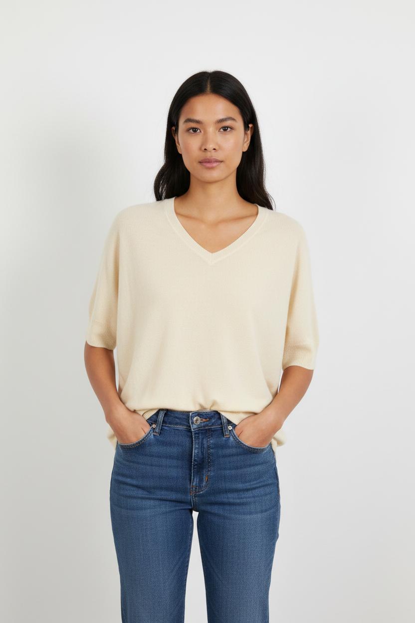 Pull en cachemire beige - Taille S/36