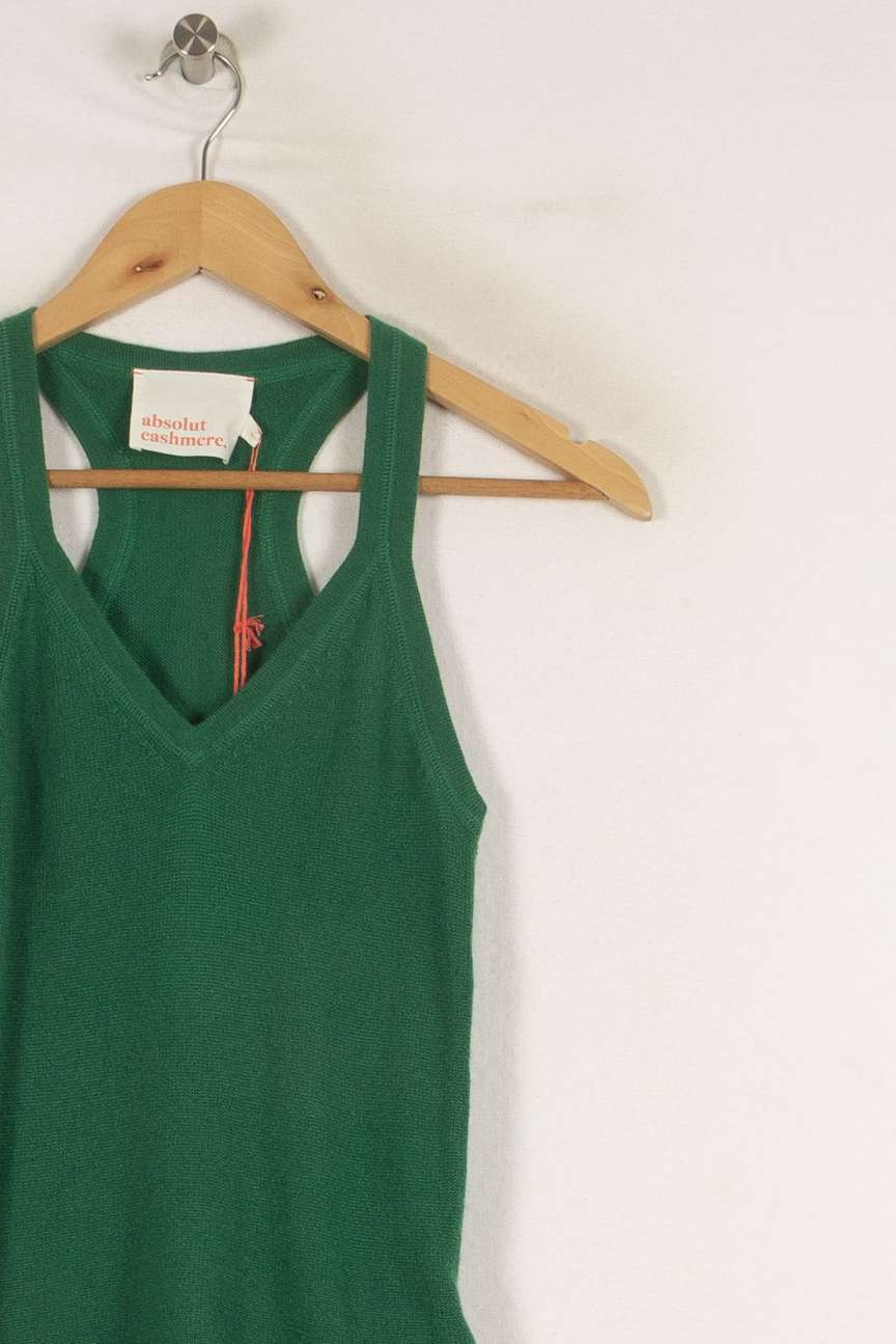Débardeur en cachemire vert - Taille S/36 de la marque Absolut Cashmere | PARAD40394 - Vendu par Paradigme - Image 2