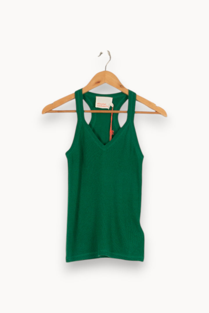 Débardeur en cachemire vert - Taille S/36 de la marque Absolut Cashmere | PARAD40394 - Vendu par Paradigme - Image 1