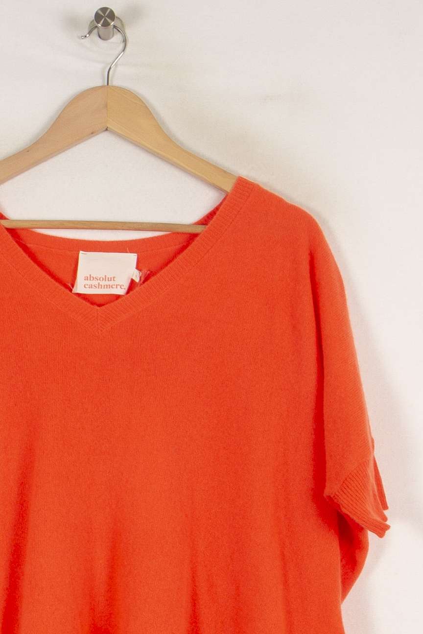 Pull en cachemire orange - Taille S/36 de la marque Absolut Cashmere | PARAD40404 - Vendu par Paradigme - Image 2