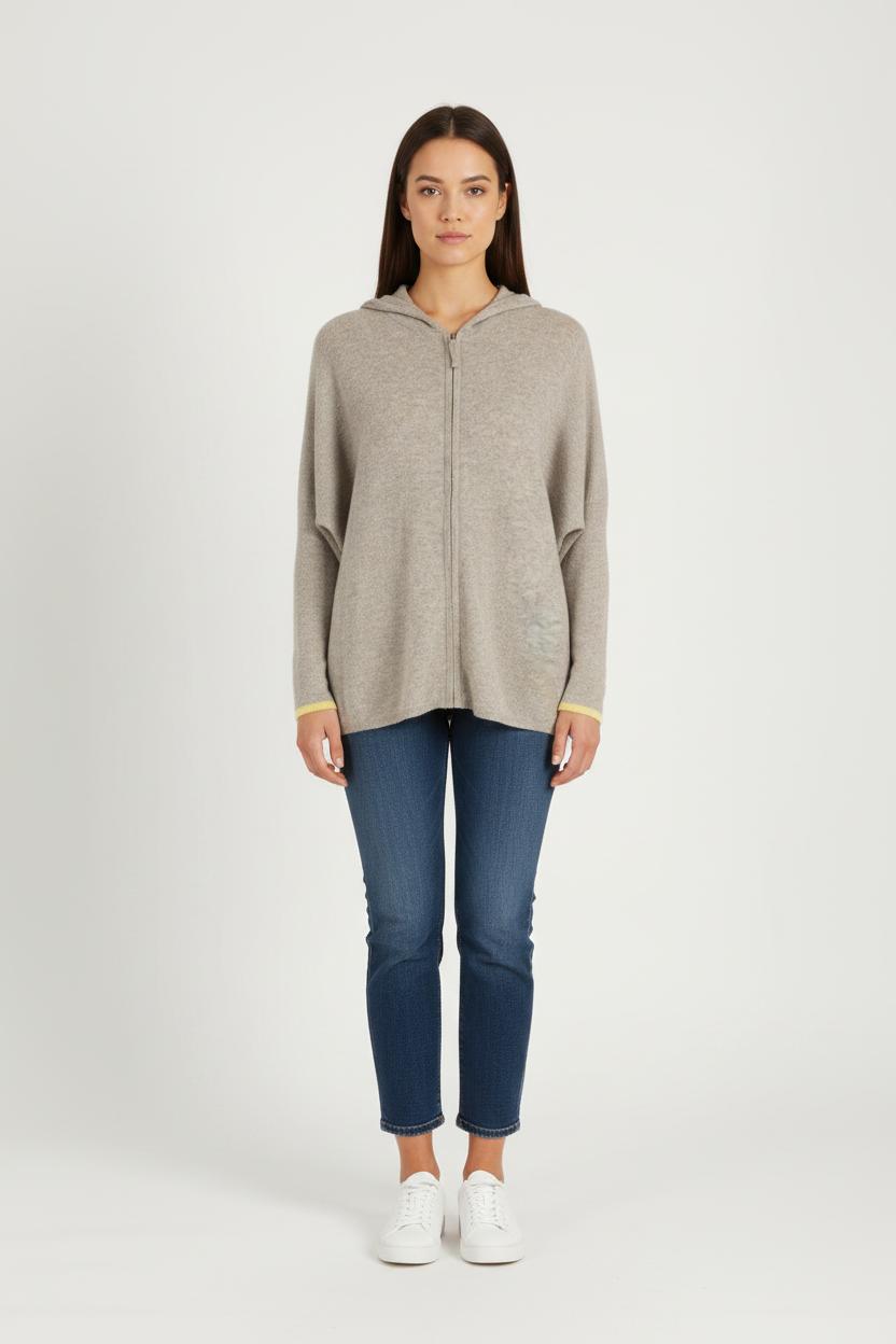 Gilet À Capuche Gris - Taille S/36