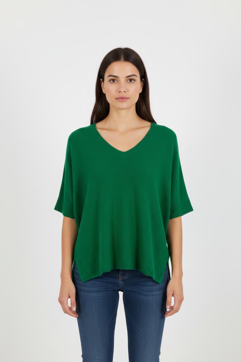 Pull en cachemire vert - Taille S/36
