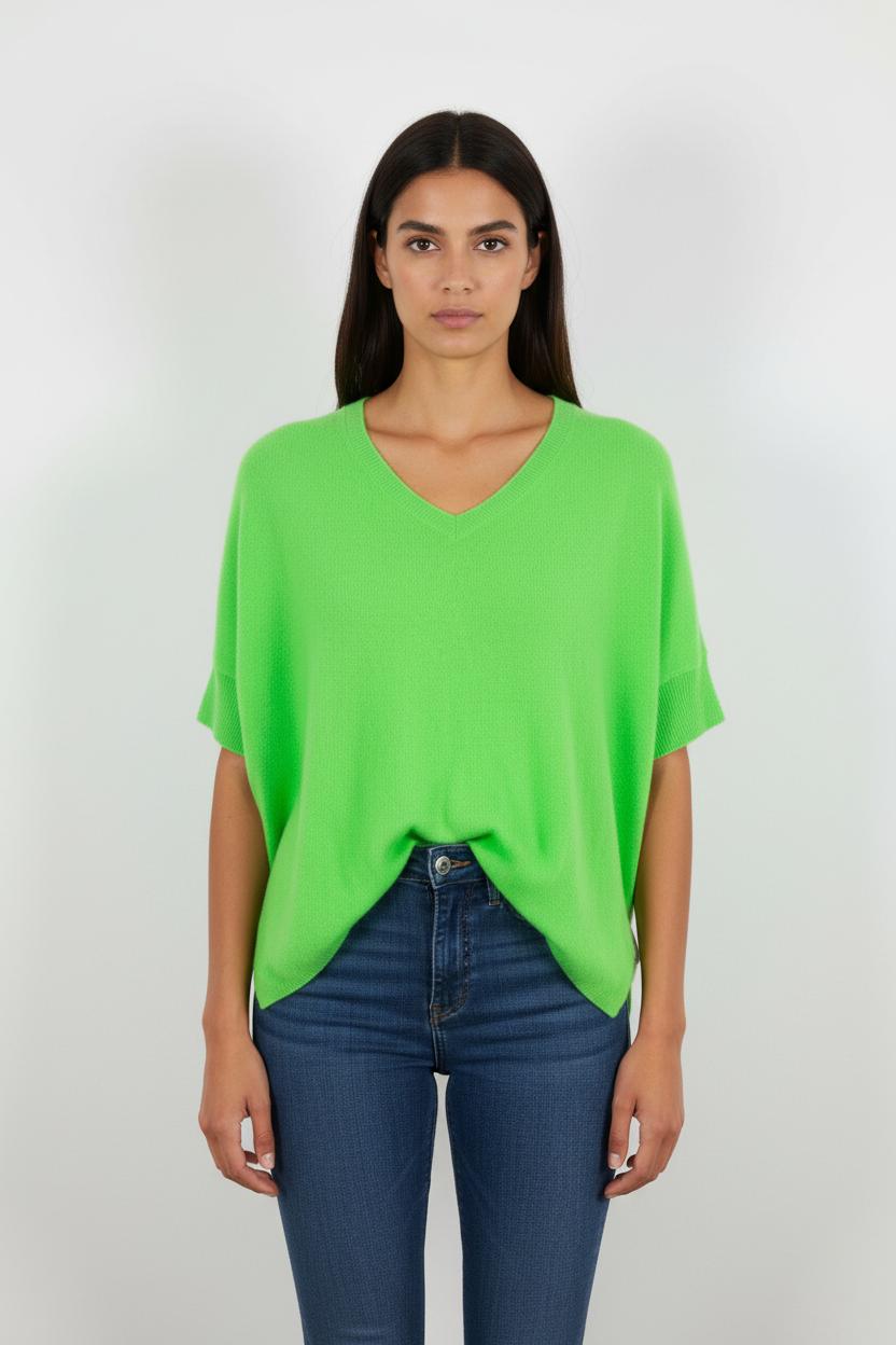 Pull en cachemire vert - Taille S/36