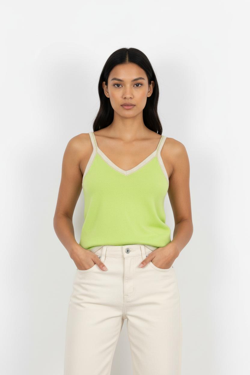 Débardeur en cachemire vert - Taille S/36
