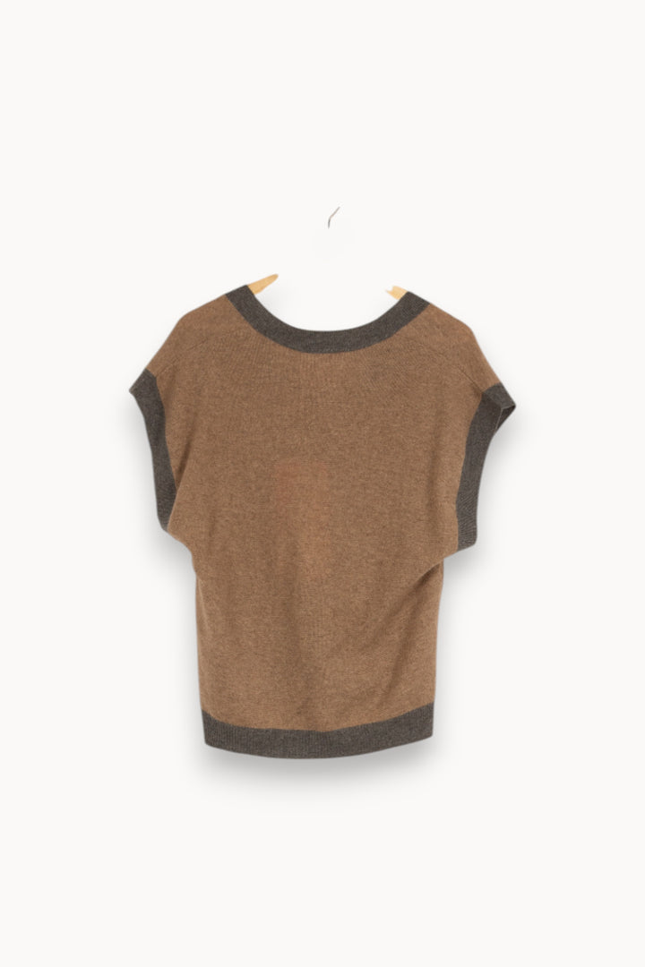 Gilet en cachemire marron - Taille S/36 de la marque Absolut Cashmere | PARAD40444 - Vendu par Paradigme - Image 3