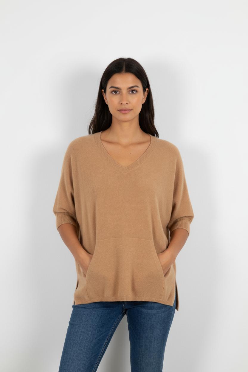 Pull en cachemire beige - Taille S/36