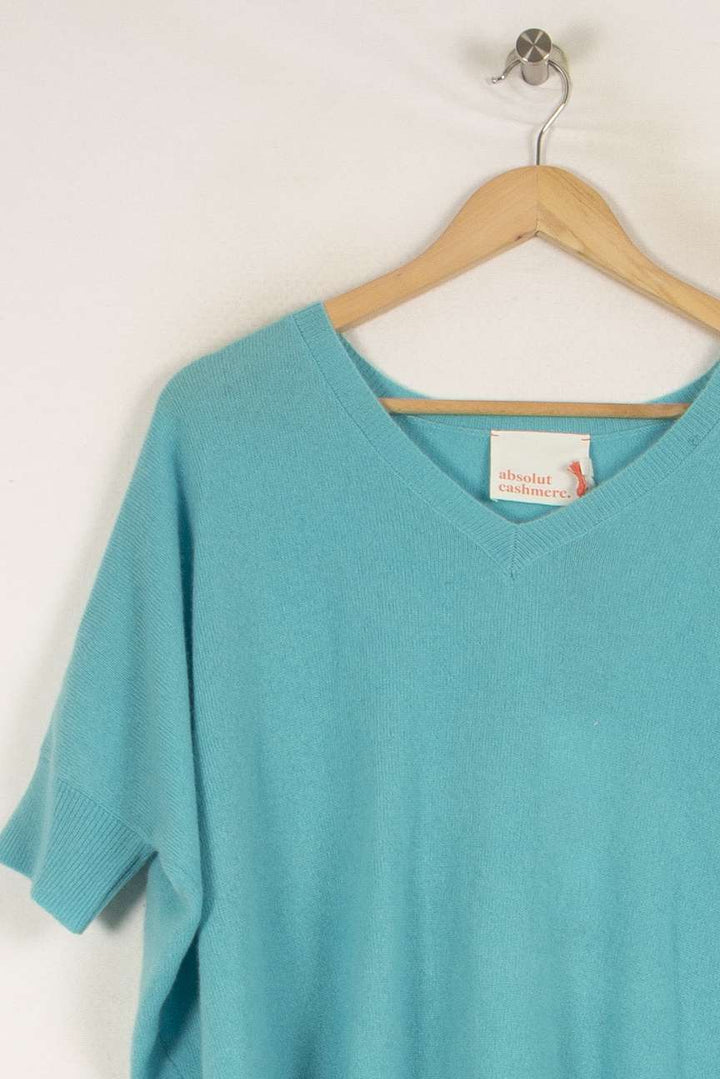 Pull en cachemire bleu - Taille S/36 de la marque Absolut Cashmere | PARAD40450 - Vendu par Paradigme - Image 2