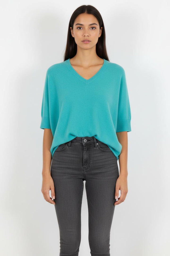 Pull en cachemire bleu - Taille S/36