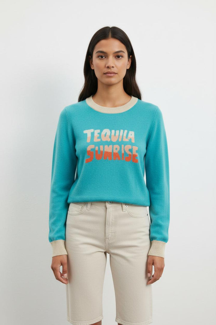Pull en cachemire bleu - Taille S/36