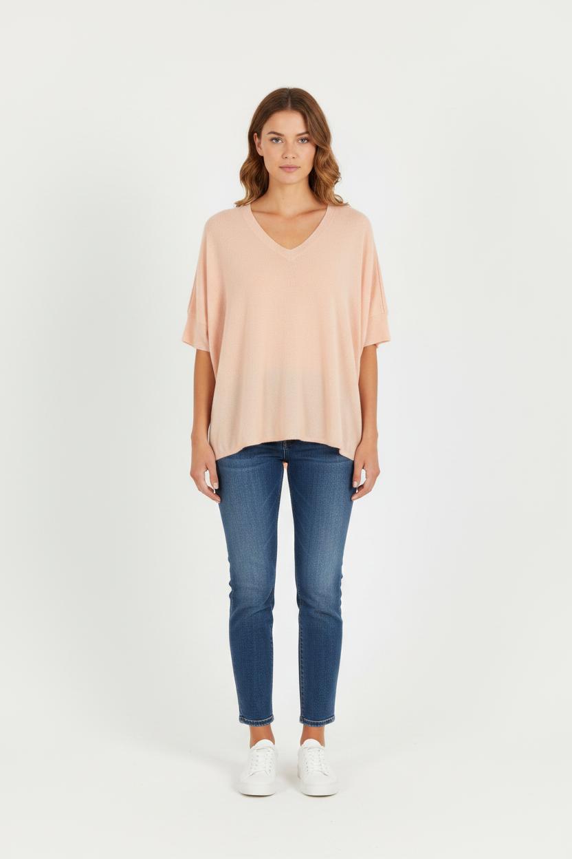 Pull en cachemire rose - Taille S/36