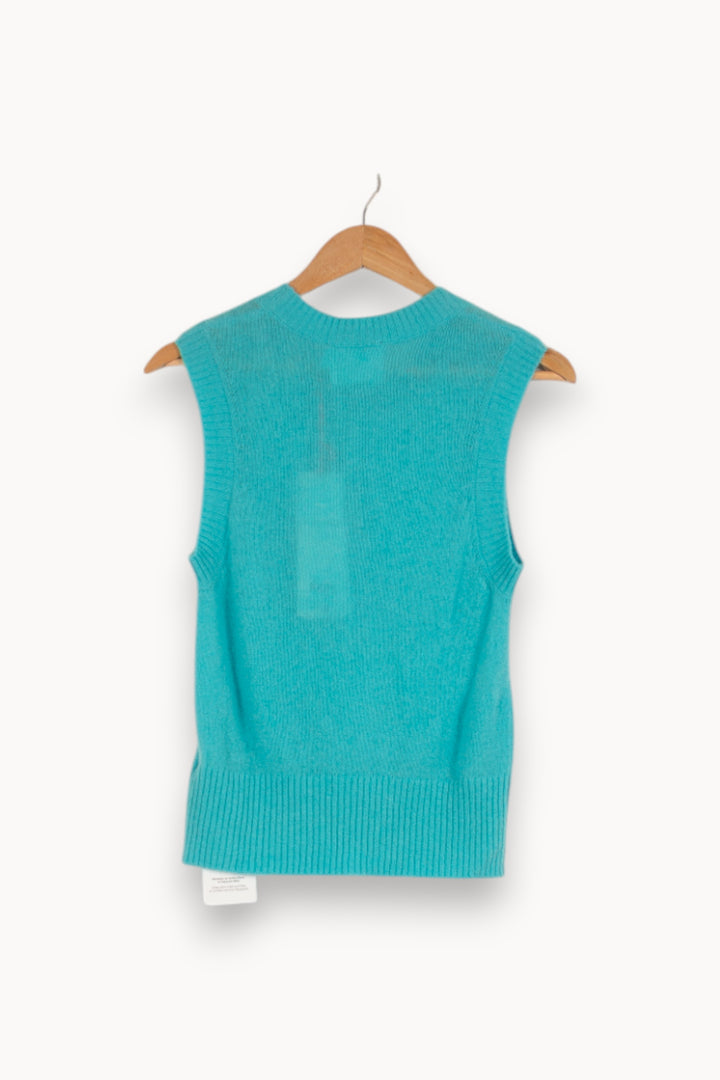 Gilet en cachemire bleu - Taille S/36 de la marque Absolut Cashmere | PARAD40459 - Vendu par Paradigme - Image 3