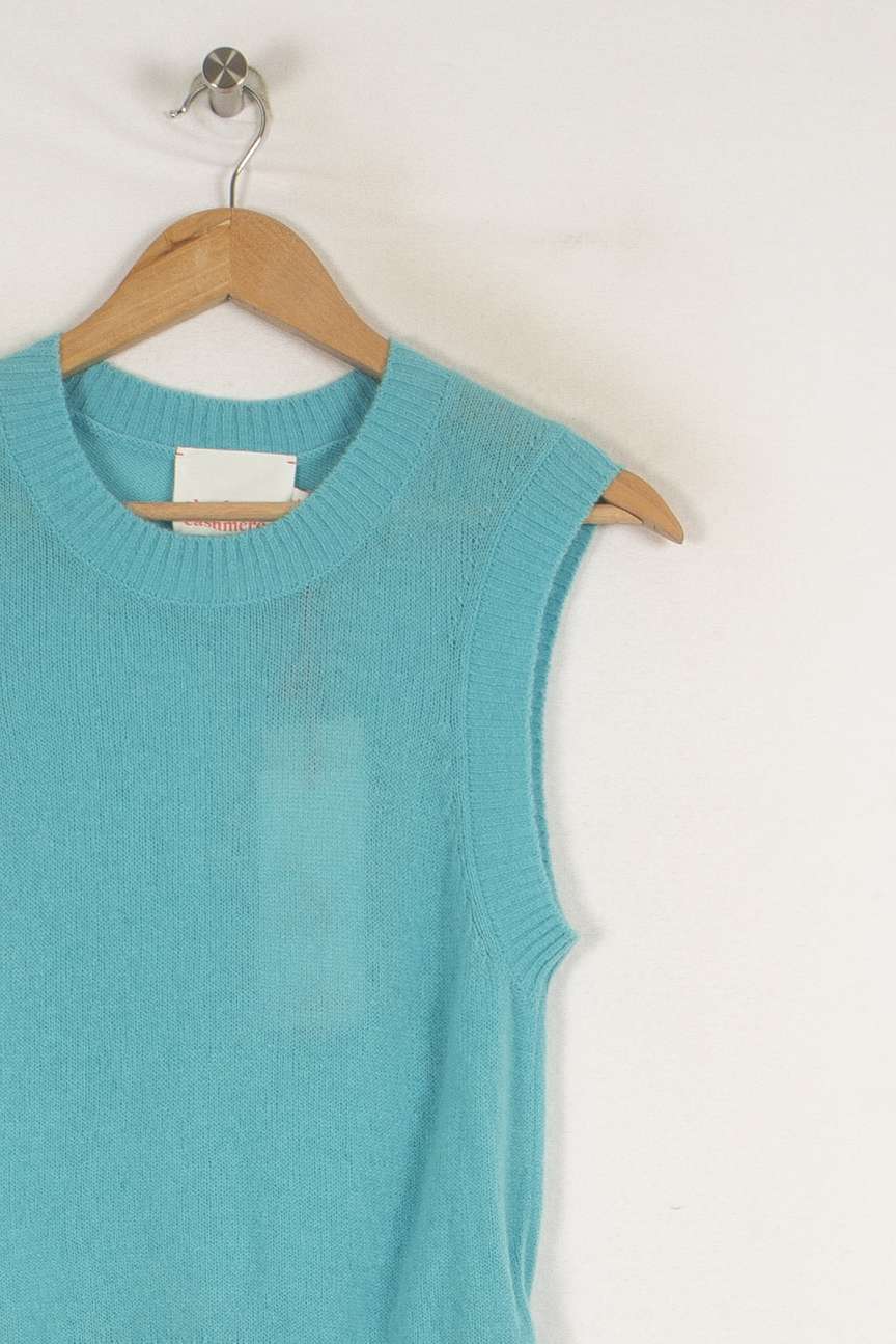 Gilet en cachemire bleu - Taille S/36 de la marque Absolut Cashmere | PARAD40459 - Vendu par Paradigme - Image 2