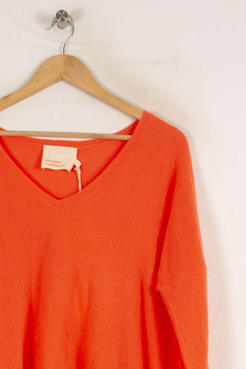 Pull en cachemire orange - Taille S/36 de la marque Absolut Cashmere | PARAD40460 - Vendu par Paradigme - Image 2