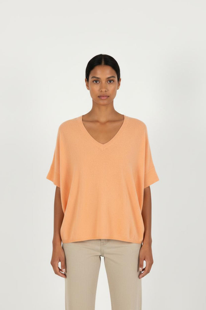 Pull en cachemire orange - Taille S/36