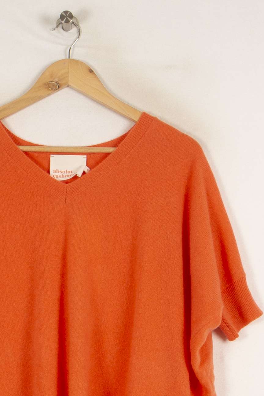 Pull en cachemire orange - Taille S/36 de la marque Absolut Cashmere | PARAD40479 - Vendu par Paradigme - Image 2