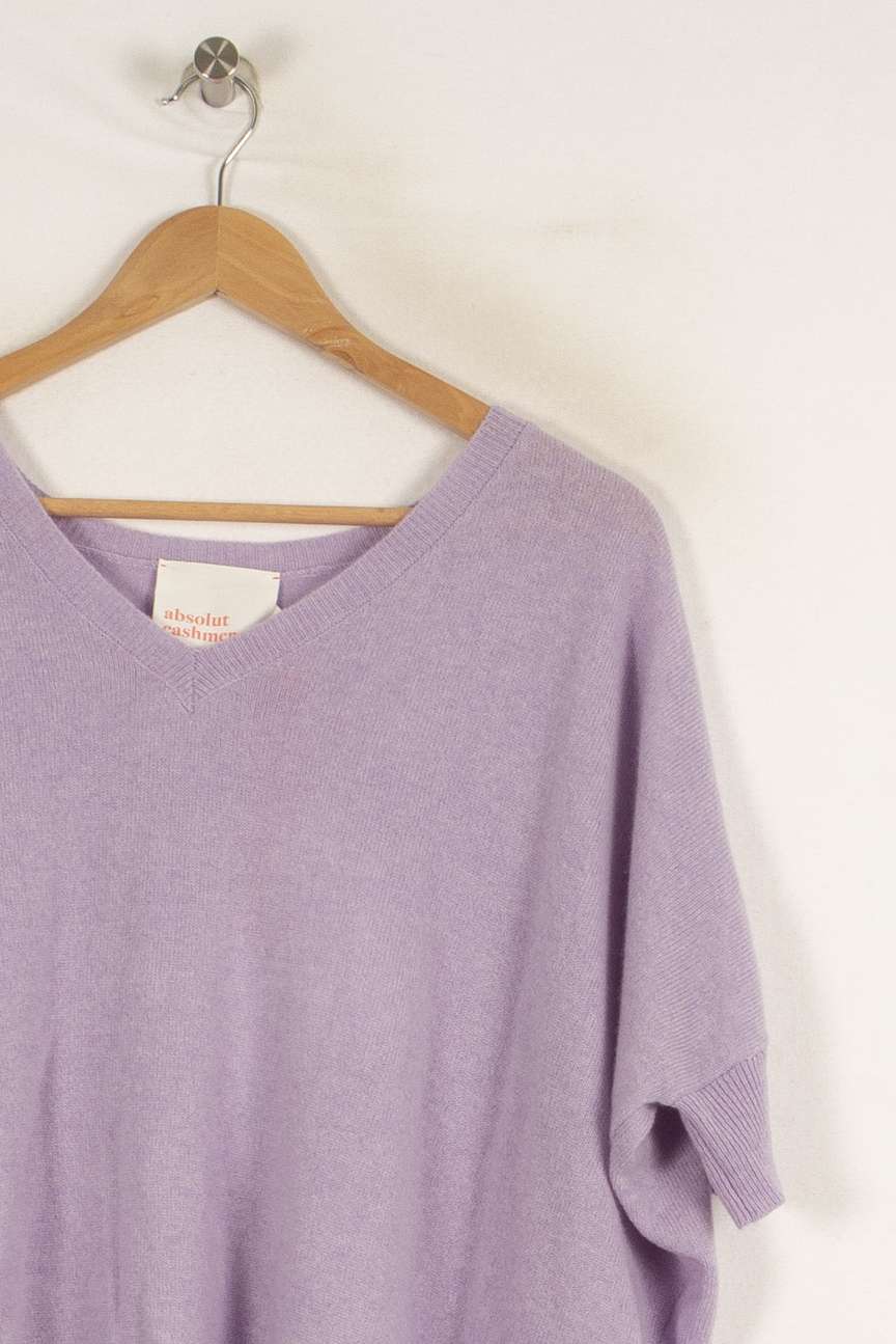 Pull en cachemire violet - Taille S/36 de la marque Absolut Cashmere | PARAD40480 - Vendu par Paradigme - Image 2