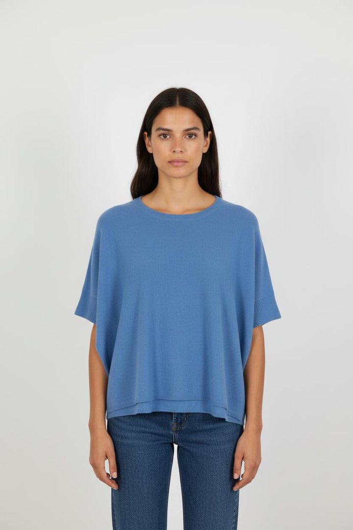 Pull en cachemire bleu - Taille S/36