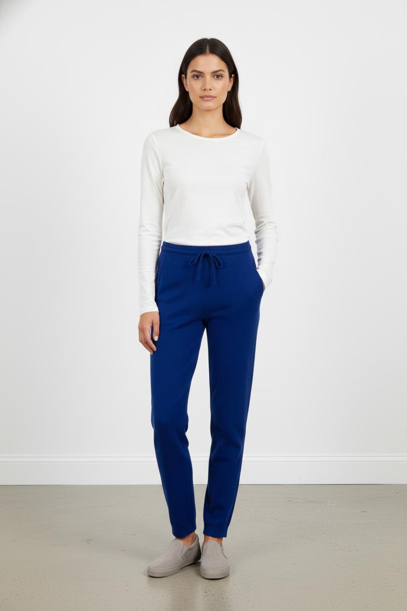 Pantalon en cachemire bleu - Taille S/36