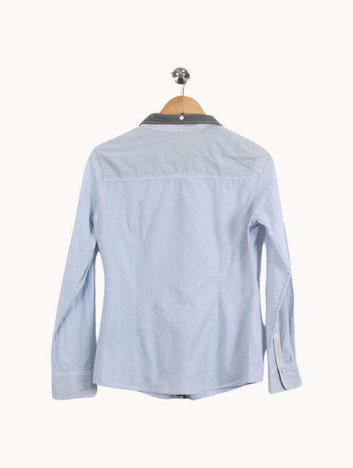 Chemise bleue rayée - Taille M/38 de la marque IKKS | PARAD40498 - Vendu par Paradigme - Image 4