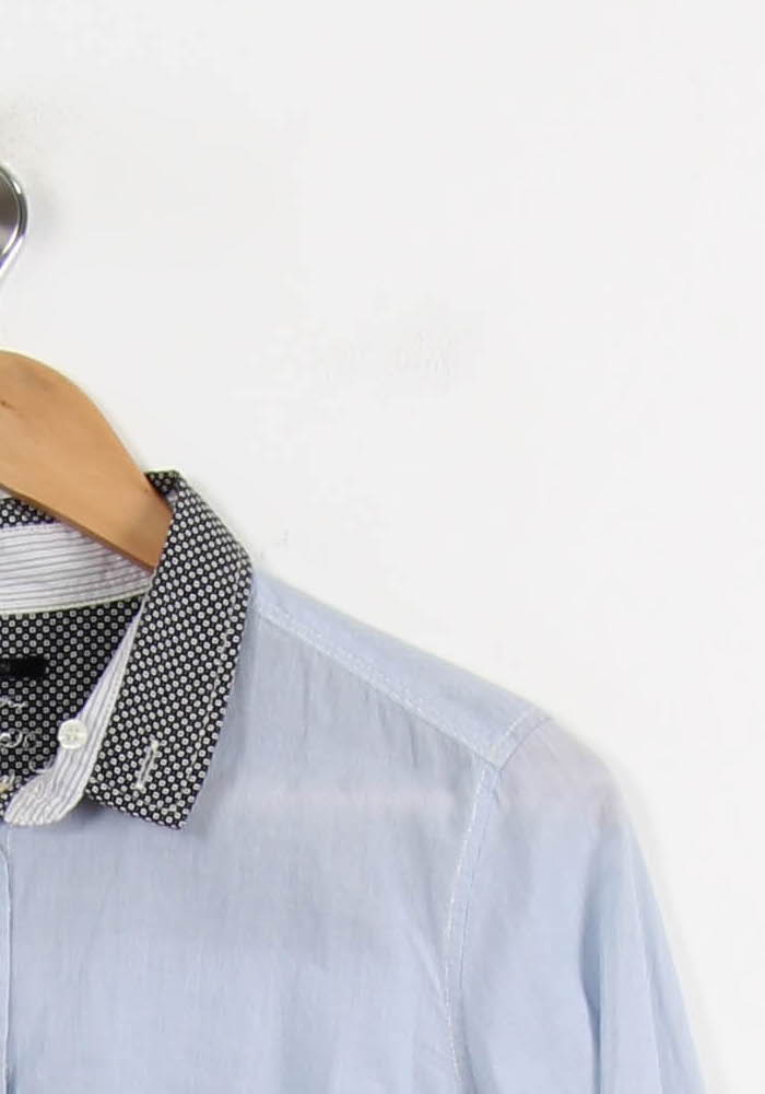 Chemise bleue rayée - Taille M/38 de la marque IKKS | PARAD40498 - Vendu par Paradigme - Image 3