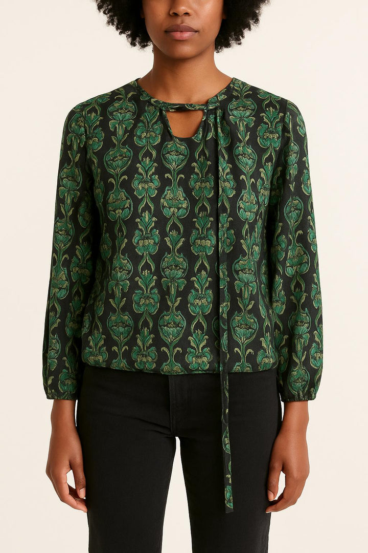 Top Vert à Motif - Taille S/36 de la marque IKKS | PARAD40507 - Vendu par Paradigme - Image 1