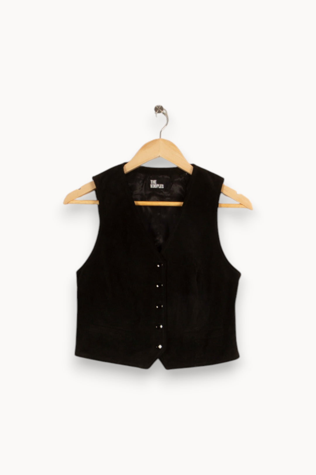 Veste en cuir noir - Taille S/36 de la marque The Kooples | PARAD40553 - Vendu par Paradigme - Image 1