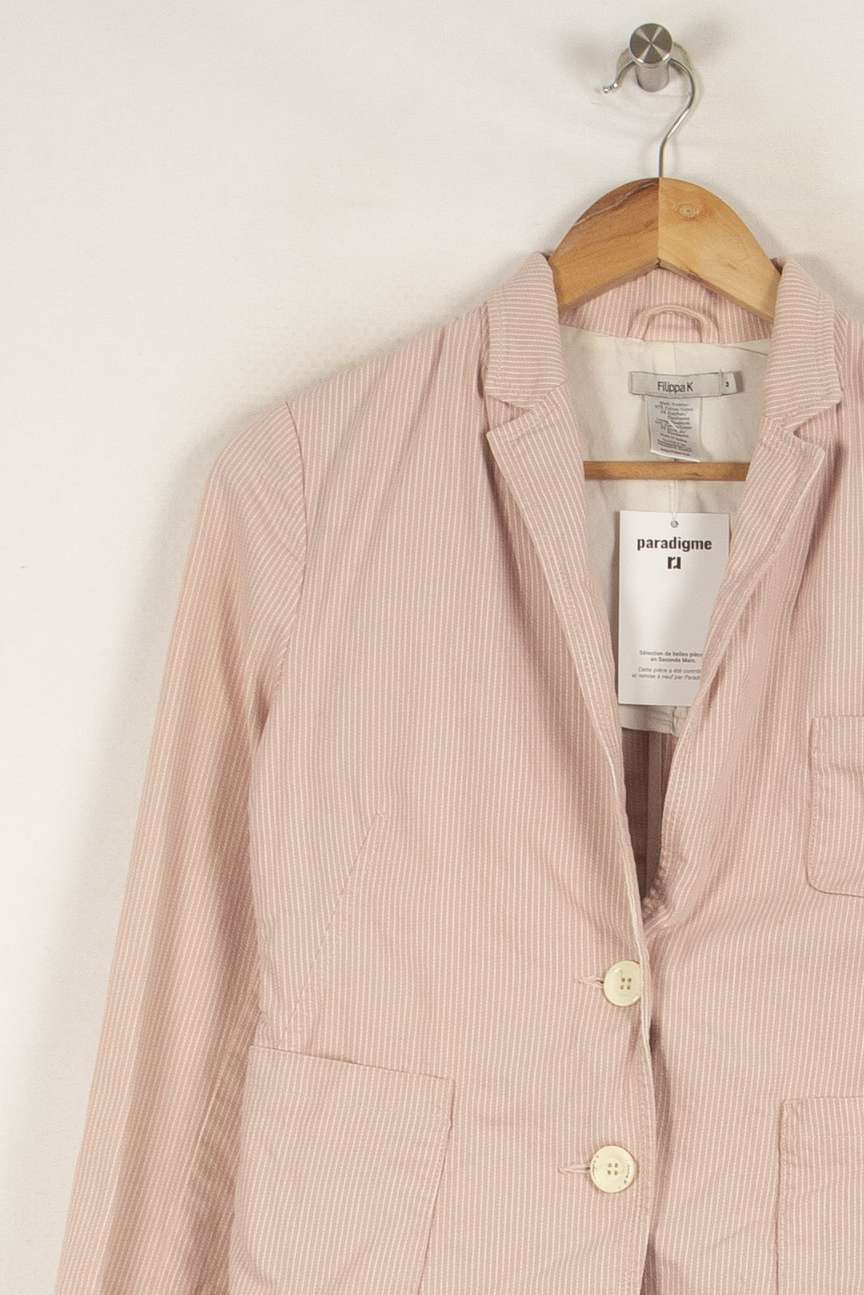 Blazer rose rayé - Taille M/38 de la marque Filippa K | PARAD40590 - Vendu par Paradigme - Image 2