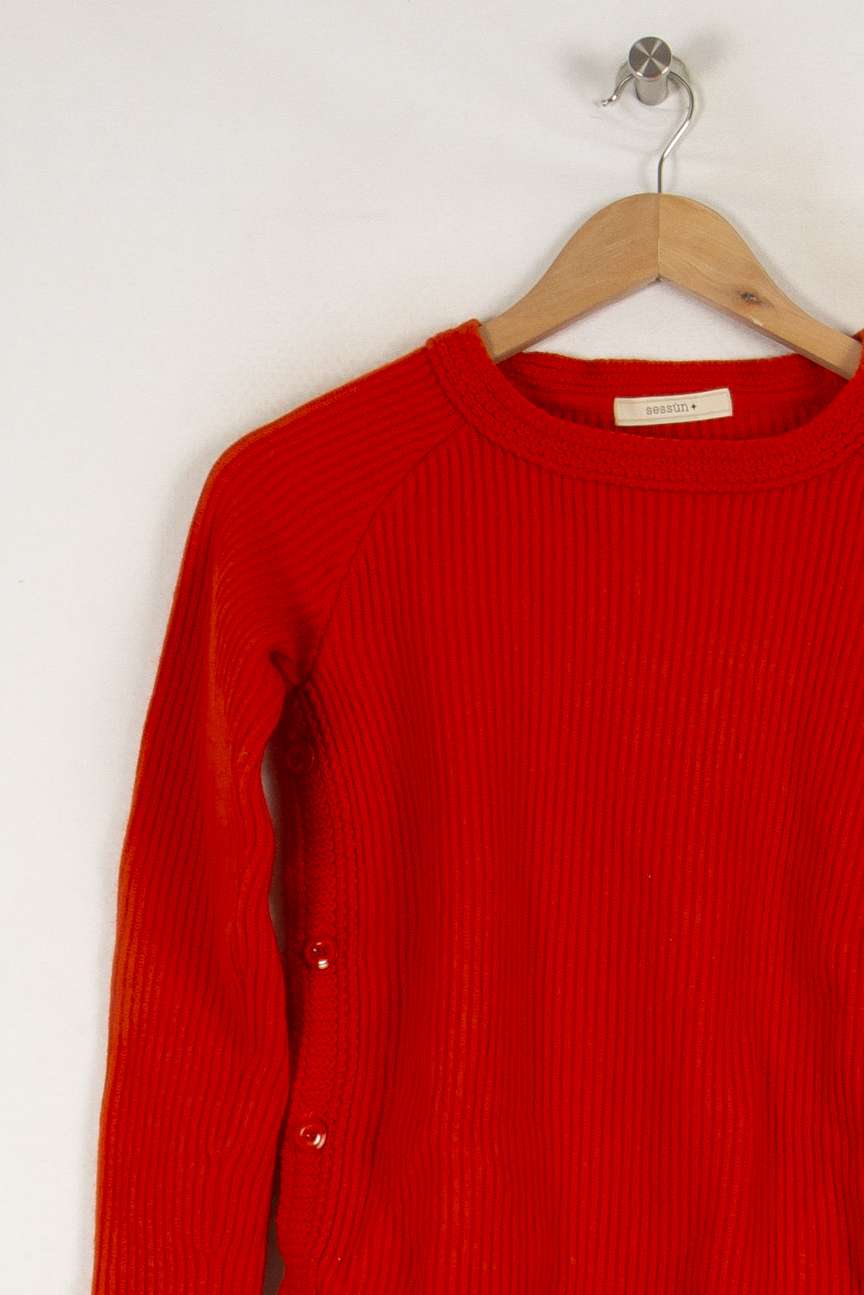 Pull Rouge - Taille XS/34 de la marque Sessùn | PARAD40613 - Vendu par Paradigme - Image 2