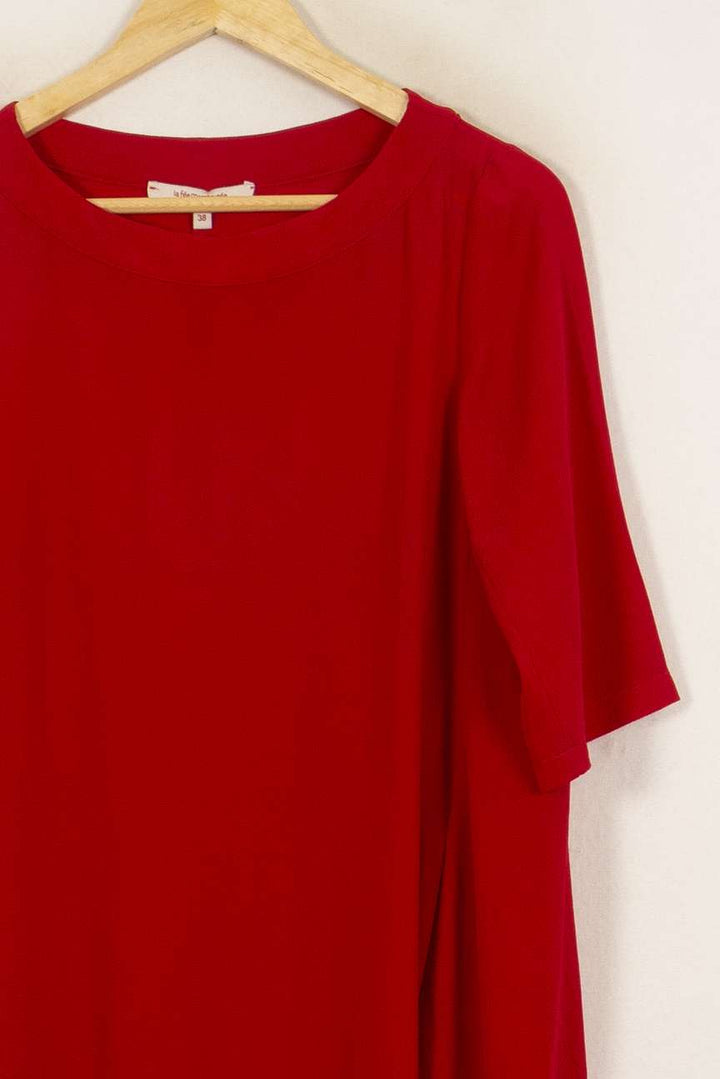 Robe Trapèze Rouge - Taille M/38 de la marque La Fée Maraboutée | PARAD40617 - Vendu par Paradigme - Image 8