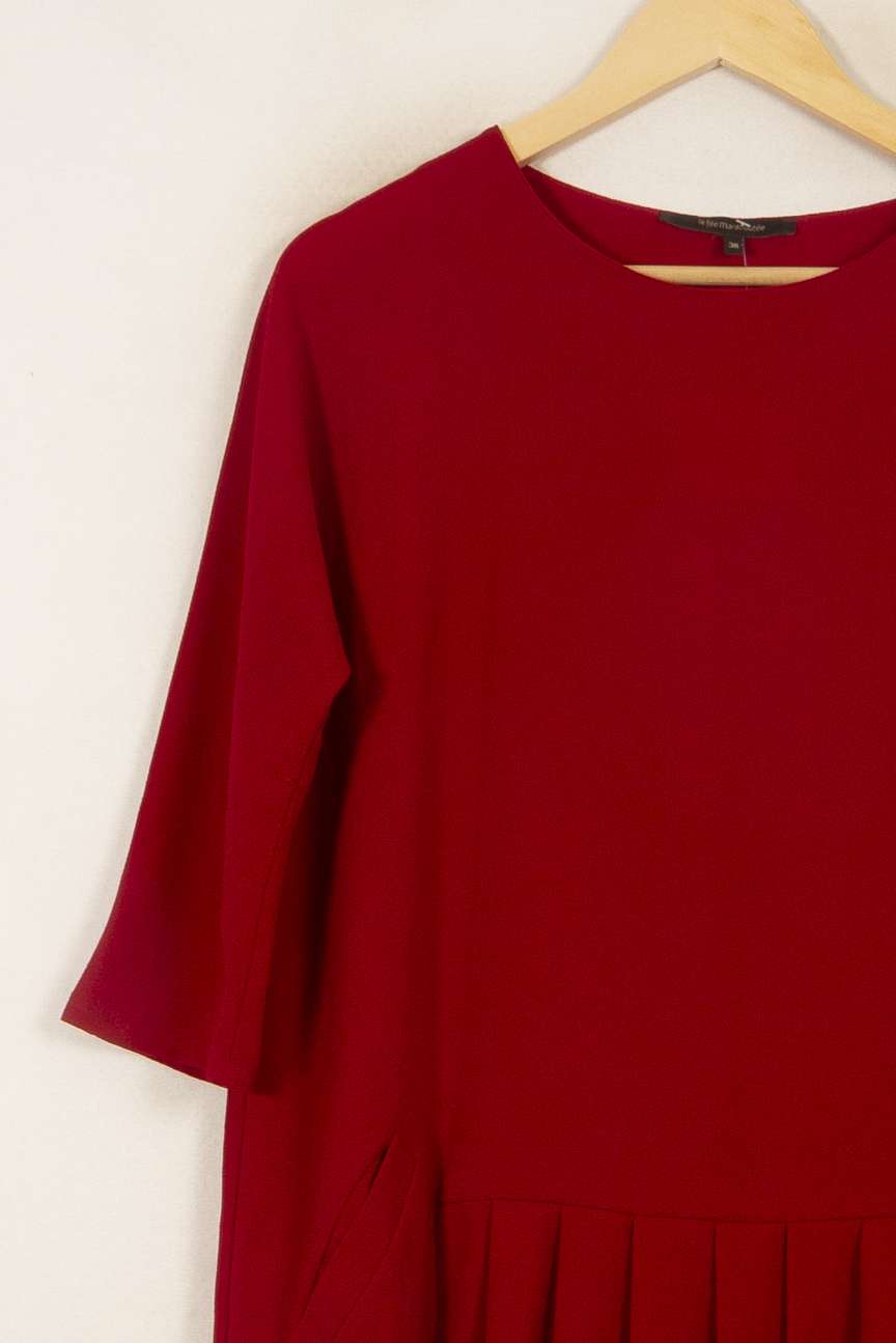 Robe Droite Rouge - Taille M/38 de la marque La Fée Maraboutée | PARAD40618 - Vendu par Paradigme - Image 8
