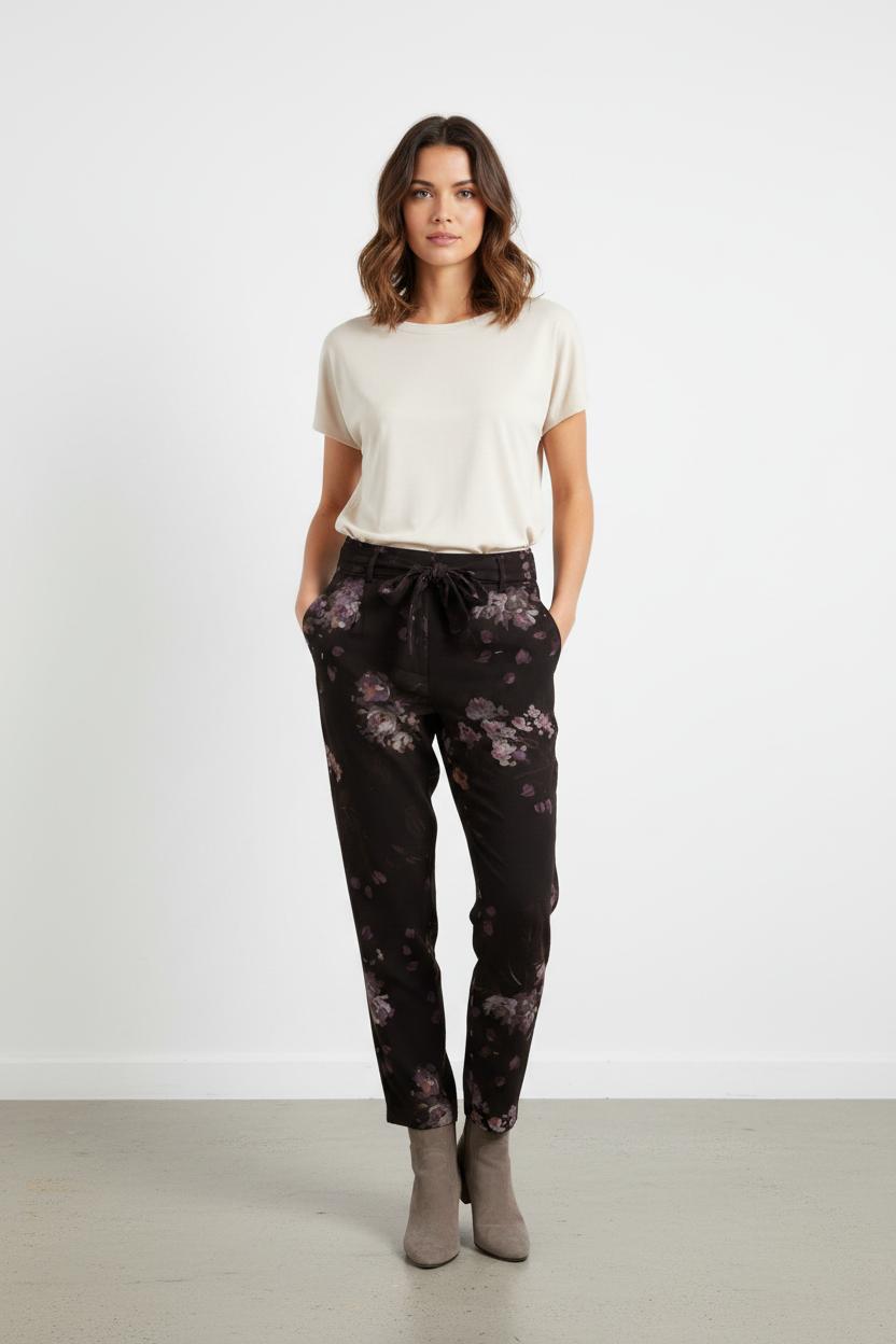 Pantalon noir à motif - Taille M/38