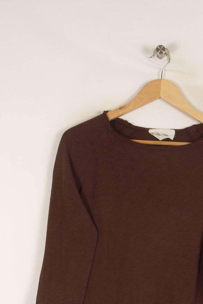 Sweatshirt marron - Taille M/38 de la marque American Vintage | PARAD40704 - Vendu par Paradigme - Image 2