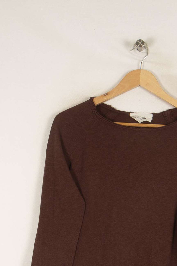 Sweatshirt marron - Taille M/38 de la marque American Vintage | PARAD40704 - Vendu par Paradigme - Image 2