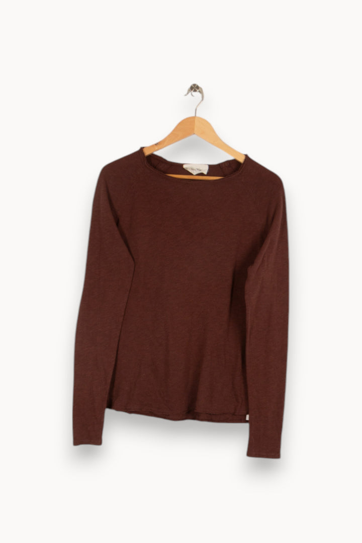 Sweatshirt marron - Taille M/38 de la marque American Vintage | PARAD40704 - Vendu par Paradigme - Image 1