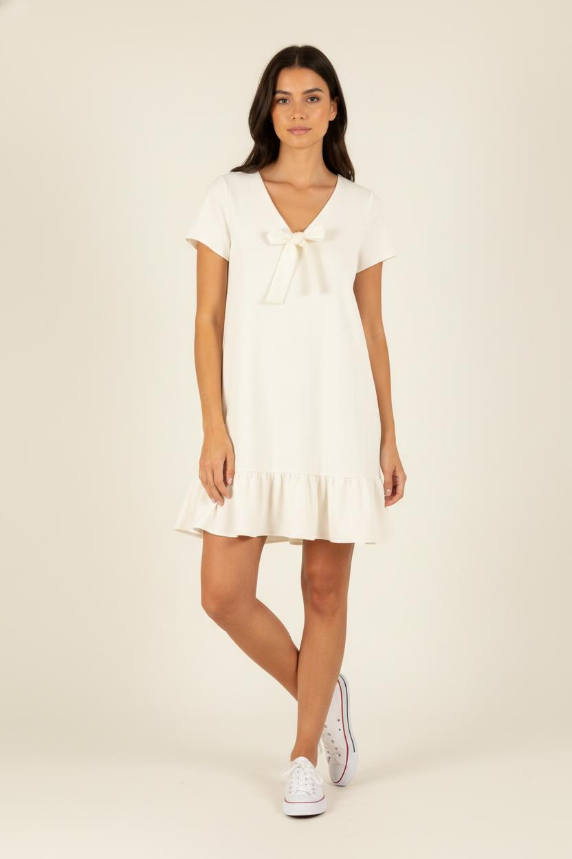 Robe Courte Blanche - Taille S/36 de la marque Sézane | PARAD40715 - Vendu par Paradigme - Image 1