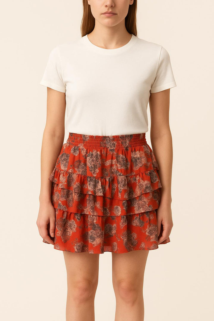 Jupe Volantée Rouge et Blanche - Taille M/38 de la marque IRO | PARAD40716 - Vendu par Paradigme - Image 1