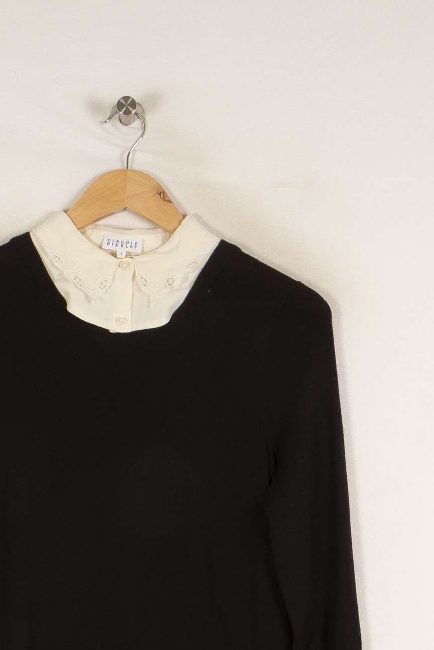Pull Noir - Taille S/36 de la marque Claudie Pierlot | PARAD40730 - Vendu par Paradigme - Image 2