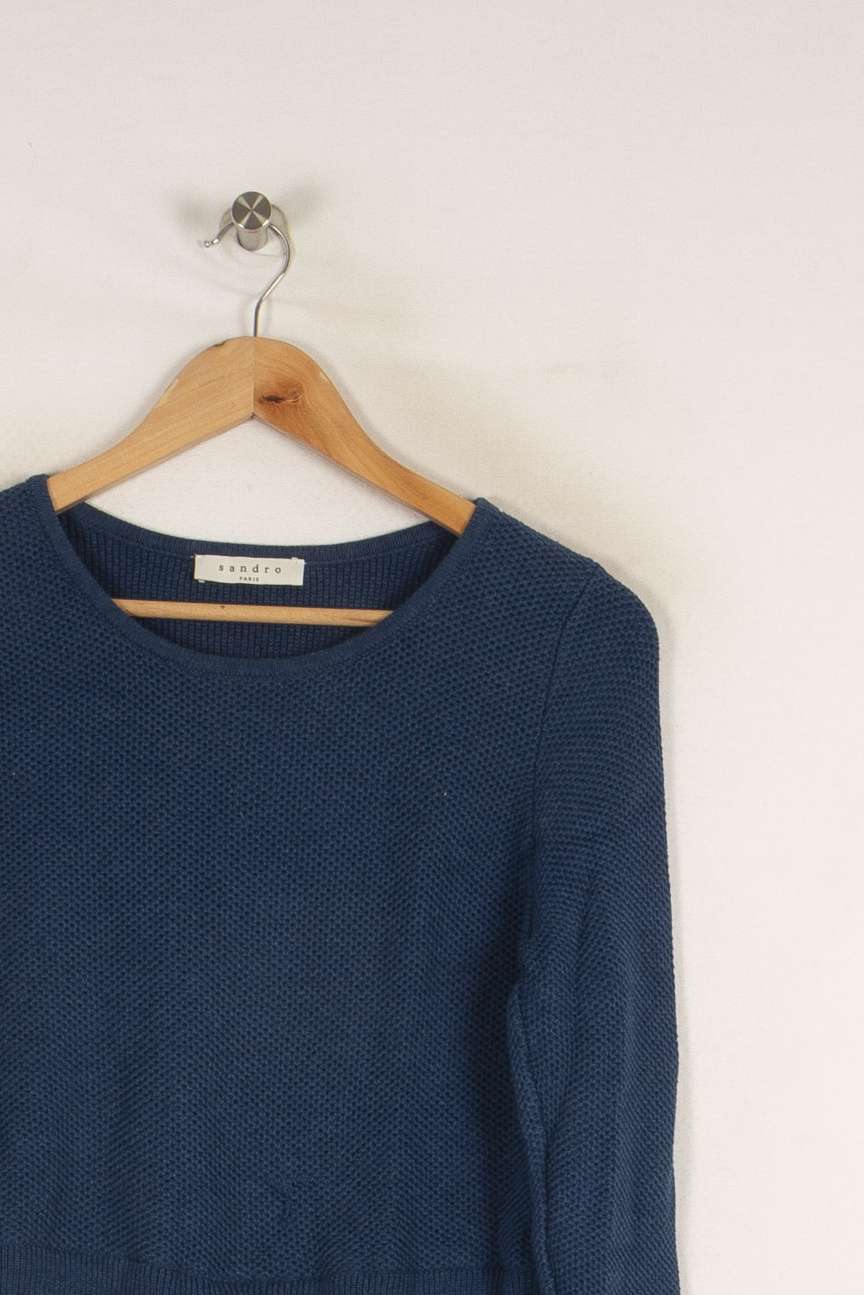 Pull Bleu - Taille S/36 de la marque Sandro | PARAD40731 - Vendu par Paradigme - Image 2