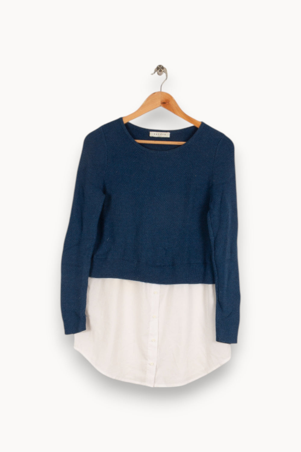 Pull Bleu - Taille S/36 de la marque Sandro | PARAD40731 - Vendu par Paradigme - Image 1