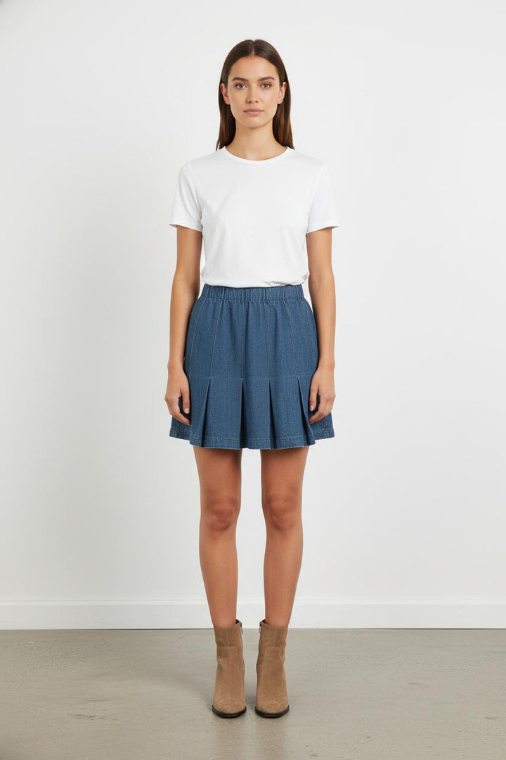 Jupe Plissée Bleue - Taille S/36