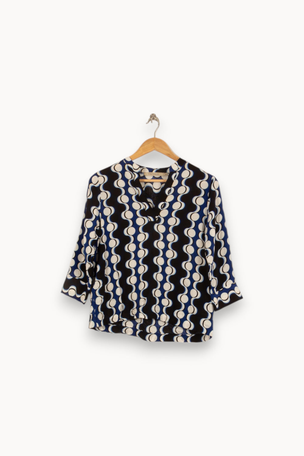 Blouse Bleue et Noire - Taille S/36 de la marque La Fée Maraboutée | PARAD40752 - Vendu par Paradigme - Image 6