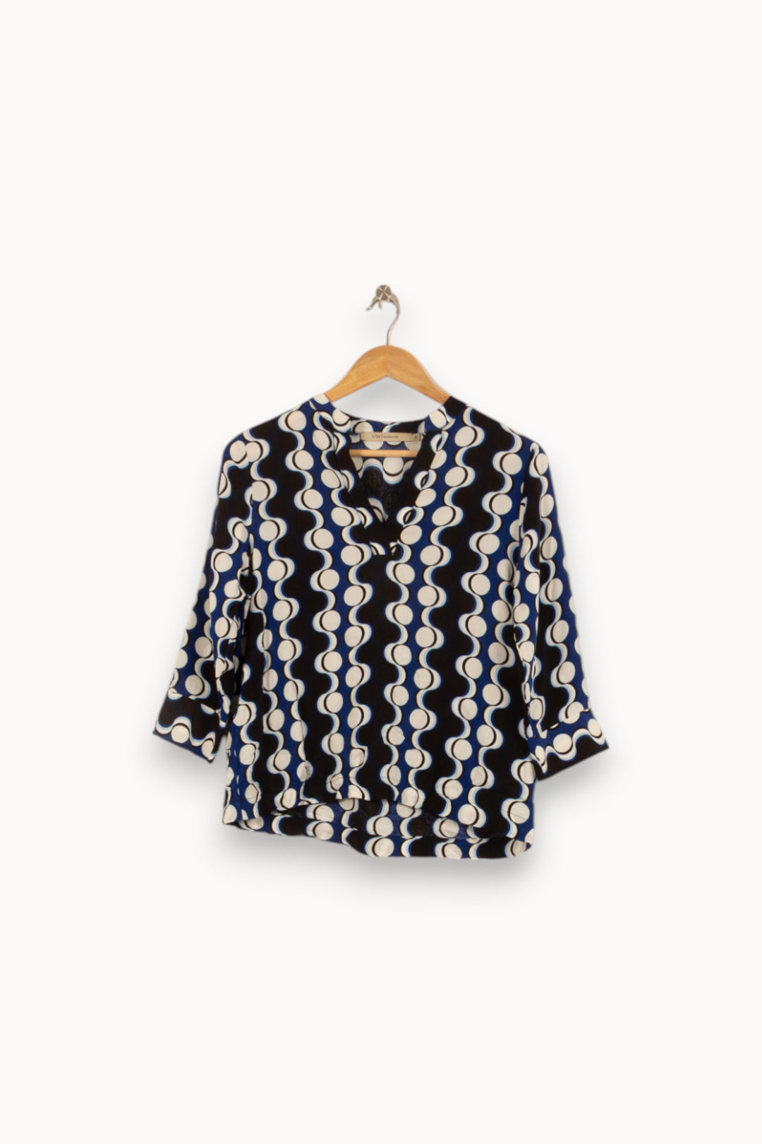 Blouse Bleue et Noire - Taille S/36 de la marque La Fée Maraboutée | PARAD40752 - Vendu par Paradigme - Image 6