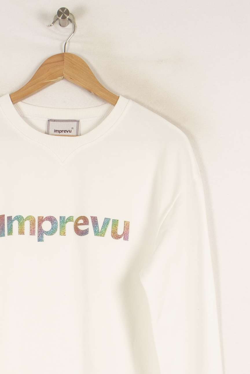 Sweatshirt blanc - Taille M/38 de la marque Imprevu | PARAD40753 - Vendu par Paradigme - Image 2