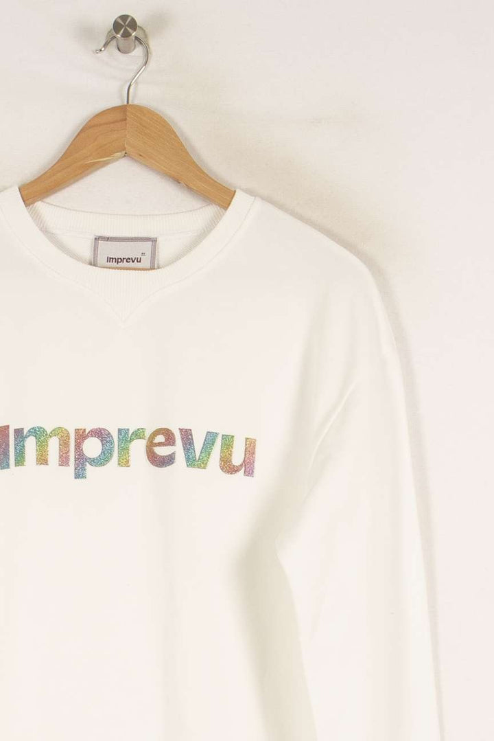 Sweatshirt blanc - Taille M/38 de la marque Imprevu | PARAD40753 - Vendu par Paradigme - Image 2