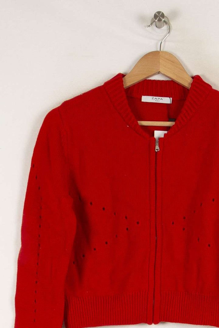 Pull Rouge - Taille XS/34 de la marque ZAPA | PARAD40756 - Vendu par Paradigme - Image 2