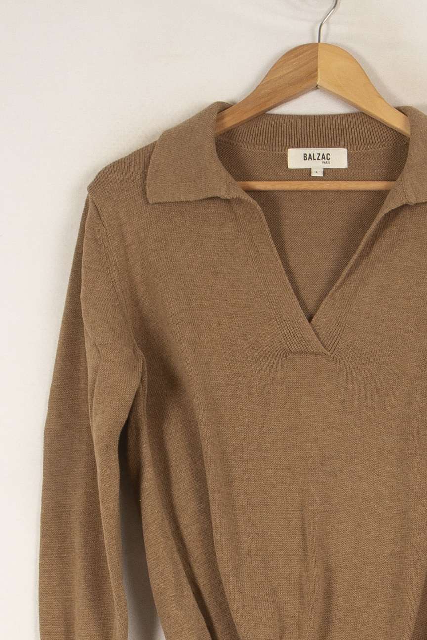 Pull beige - Taille L/40 de la marque Balzac Paris | PARAD40793 - Vendu par Paradigme - Image 2