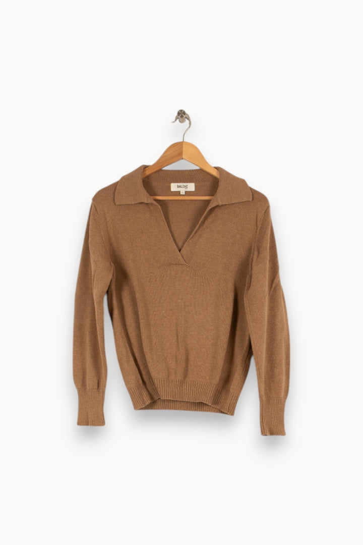 Pull beige - Taille L/40 de la marque Balzac Paris | PARAD40793 - Vendu par Paradigme - Image 1