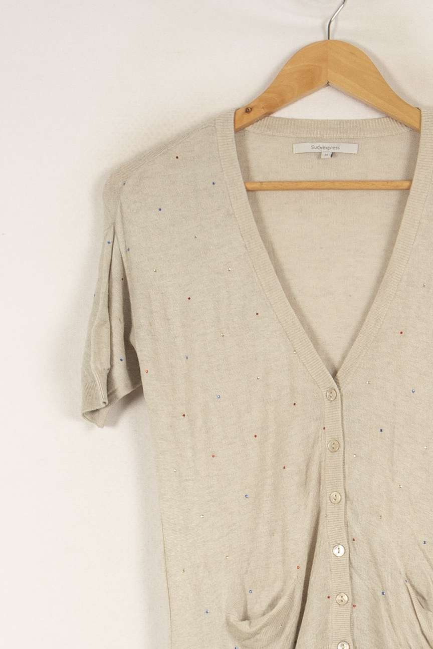 Cardigan gris - Taille M/38 de la marque Sud express | PARAD40795 - Vendu par Paradigme - Image 2