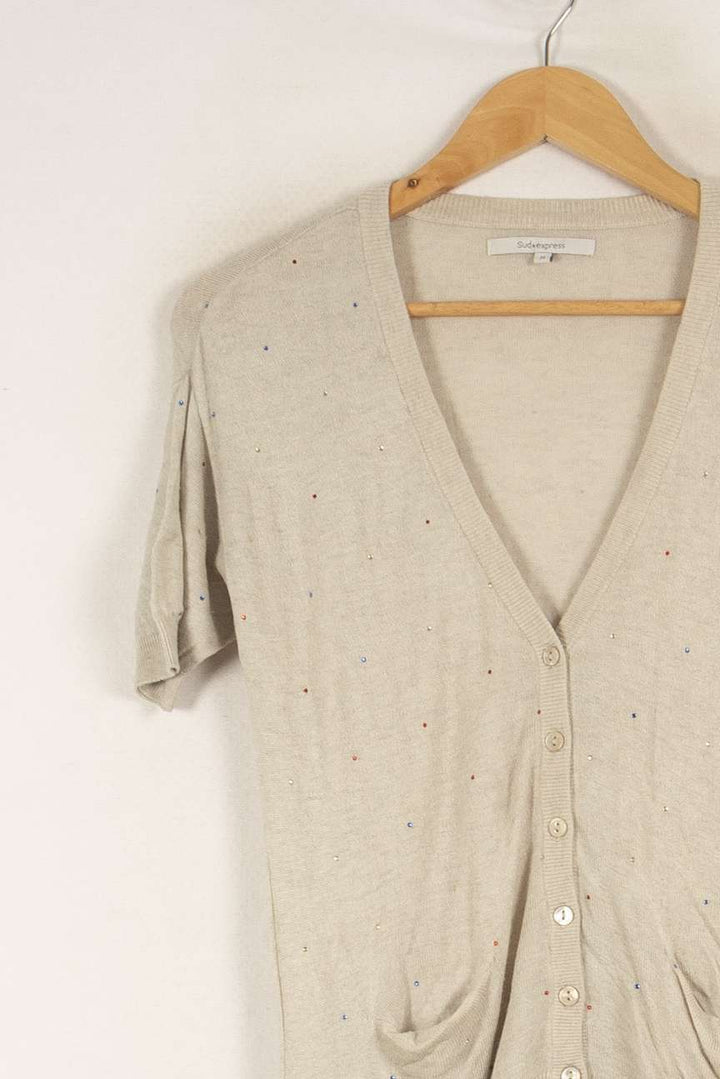 Cardigan gris - Taille M/38 de la marque Sud express | PARAD40795 - Vendu par Paradigme - Image 2