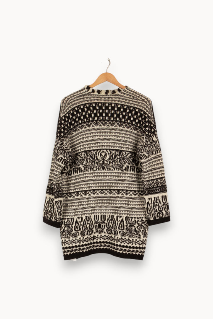 Veste noire et blanche - Taille S/36 de la marque La Fée Maraboutée | PARAD40808 - Vendu par Paradigme - Image 3